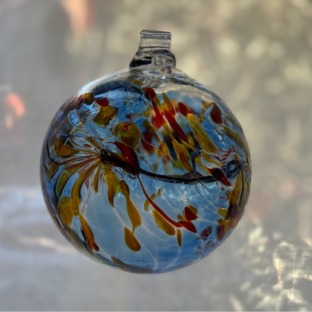 Garden Globe Suncatcher Multicolor Hand Blown Glass - Picture 7 of 12